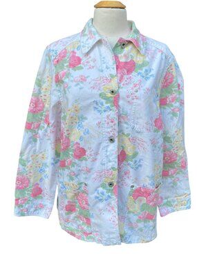 Vintage Lauren Ralph Lauren Floral Canvas Chore Coat Barn Jacket Old Money-L